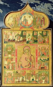 Dziewica z Teodora Stratilates z cudami, 1759 (tempera jajeczna na drewnie)
